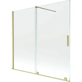mexen-velar-parawan-170x150cm-zloty-szczotkowany-szklo-transparentne