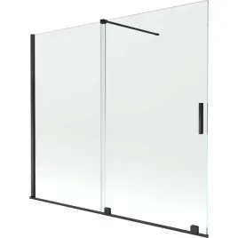 mexen-velar-parawan-wanny-180x150cm-czarny-transparentny-2-skrzydlowy