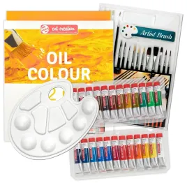 zestaw-malarski-artystyczny-farby-olejne-artcreation-24x12ml-paletka-pedzle