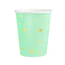 kubeczki-kubki-zielone-zlote-gwiazdki-220-ml-6-szt