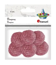 pompony-wloczkowe-rozowe-30mm-6szt-titanum