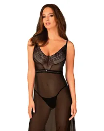 bielizna-czarna-dluga-koszula-nocna-halka-xl-2xl