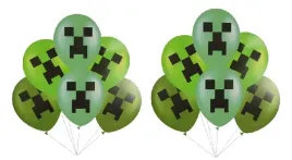 balony-gumowe-z-nadrukiem-piksele-wstazka-12-szt