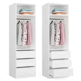 garderoba-modulowa-slupek-60x200-3-szuflady-drazek-biala