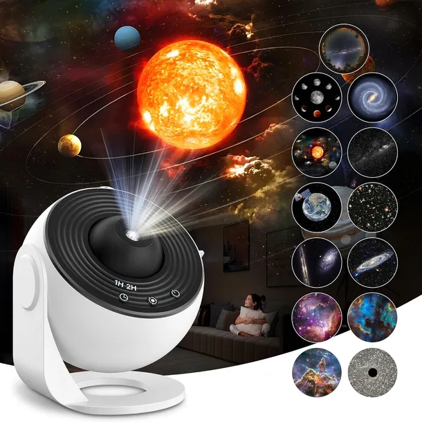 PROJEKTOR GWIAZD PLANETARIUM Rzutnik Nieba Lampka Nocna Dla Dzieci LED