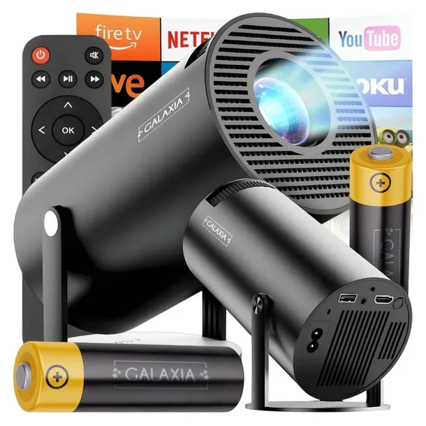 PROJEKTOR RZUTNIK MINI PRZENOŚNY ANDROID LED WIFI FULL HD SMART TV HY300