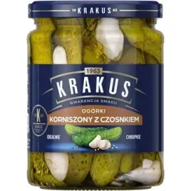 ogorki-korniszony-z-czosnkiem-krakus-500-g