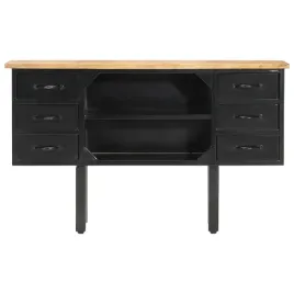 vidaxl-komoda-110x30x65-cm-lite-surowe-drewno-mango-i-stal