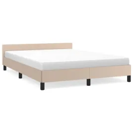 vidaxl-rama-lozka-z-zaglowkiem-bez-materaca-cappuccino-140x190-cm