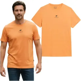 4f-koszulka-meska-bawelniana-nadruk-regular-fit-pomaranczowa-rozmiar-xxl