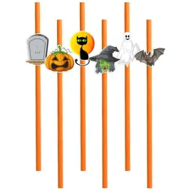 slomki-happy-halloween-pomaranczowe-195-cm-6-szt