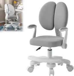 krzeslo-biurowe-dla-dzieci-regulowane-ergonomiczne-szare