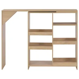 vidaxl-stolik-barowy-z-ruchomym-regalem-kolor-debowy-138x39x110-cm