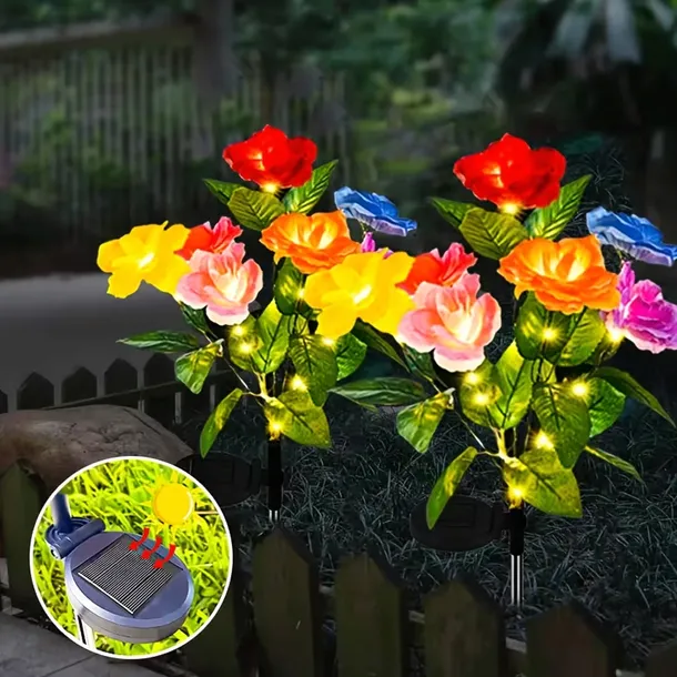 2-x-lampa-solarna-ogrodowa-wbijna-kwiat-roz-rozy-ozdoba-kwiaty-solarne-led-stan-nowy-liczba-sztuk-2-szt