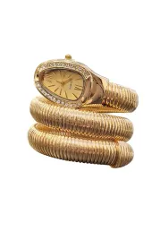zegarek-damski-bransoletka-zloty-sprezynowa-snake-styl-elegancki