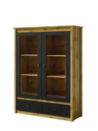 witryna-niska-luna-ln-4-szerokosc-117-cm-dwudrzwiowa-szuflady