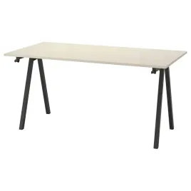 ikea-trotten-biurko-bezowy-antracyt-160x80-cm