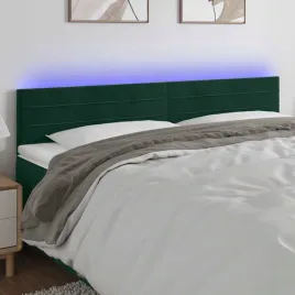 vidaxl-zaglowek-do-lozka-z-led-ciemnozielony-200x5x78-88-cm-aksamit