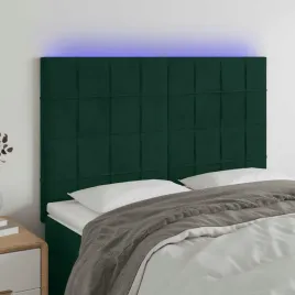 vidaxl-zaglowek-do-lozka-z-led-ciemnozielony-144x5x118-128-cm