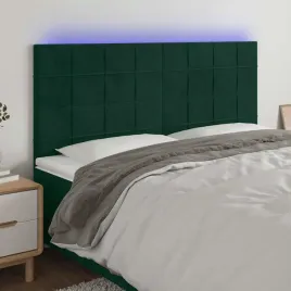 vidaxl-zaglowek-do-lozka-z-led-ciemnozielony-160x5x118-128-cm