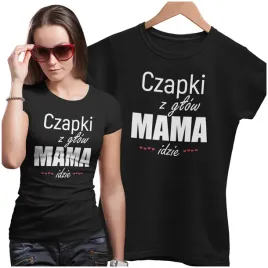 koszulka-dla-mamy-czapki-z-glow-mama-idzie