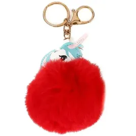 brelok-do-kluczy-jednorozec-pompon-czerwony