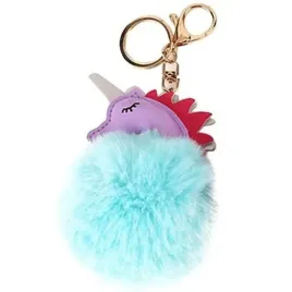 brelok-do-kluczy-jednorozec-pompon-turkusowy