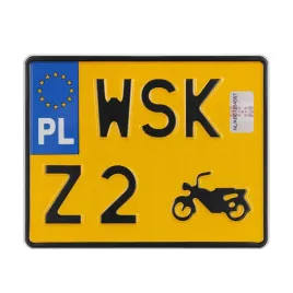 zolta-polska-tablica-motor-do-ramki-rejestracyjnej