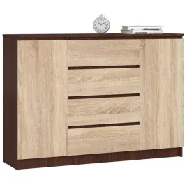 komoda-do-sypialni-4-szuflady-polki-canto-140x40x99-cm-wenge-dab-sono