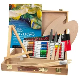 zestaw-malarski-profesjonalny-w-drewnianej-walizce-farby-pedzle-diy