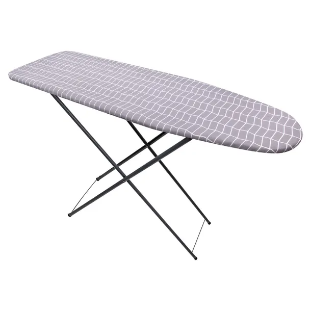 DESKA DO PRASOWANIA SKŁADANA 118x36 cm Z UCHWYTEM NA ŻELAZKO DREWNIANY BLAT