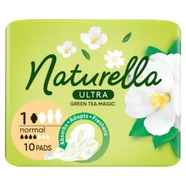 naturella-ultra-normal-green-tea-magic-podpaski-ze-skrzydelkami-10-sztuk