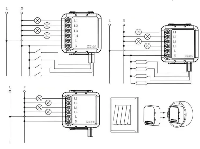 oxt-mini-przekaznik-4-obwody-zigbee-tuya-4x25a