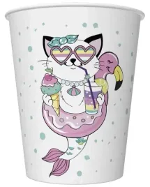 kubeczki-papierowe-flaming-z-kotem-250ml-8-szt