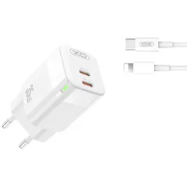 xo-ladowarka-sieciowa-ce07-pd-35w-biala-kabel-usb-c-lightning