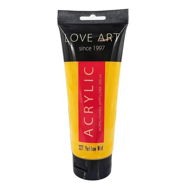 Farba akrylowa żółta malarska Loveart 200ml Farby akrylowe do płótna