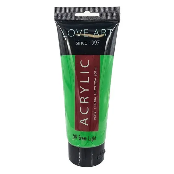Farba akrylowa zielona malarska Loveart 200ml Farby akrylowe do płótna