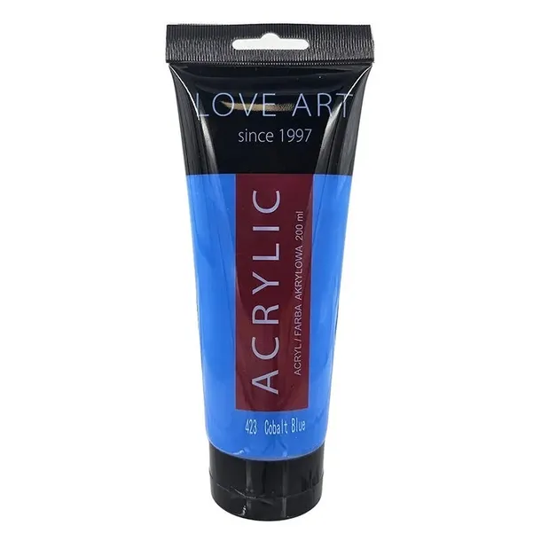 Farba akrylowa niebieska malarska Loveart 200ml Farby akrylowe do płótna