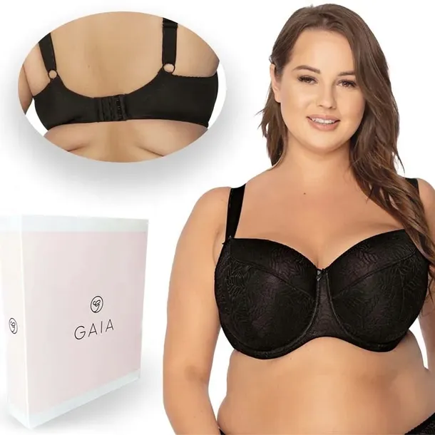 Biustonosz Gaia 594 półusztywniany czarny 2 85G