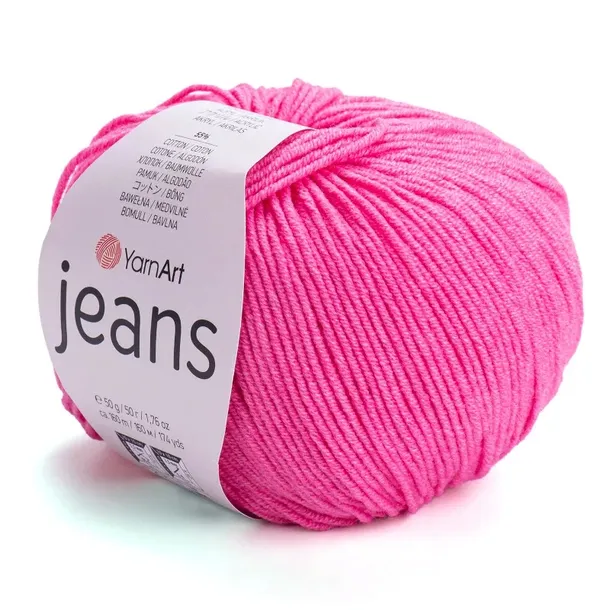 Włóczka YarnArt Jeans - 42 Nasycony Róż