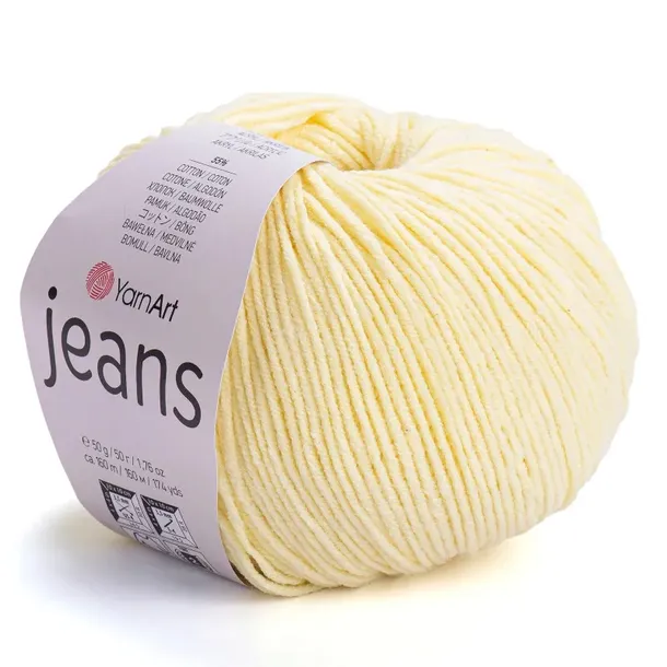Włóczka YarnArt Jeans - 67 Jasny Żółty