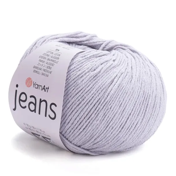 Włóczka YarnArt Jeans - 80 Jasny Popielaty