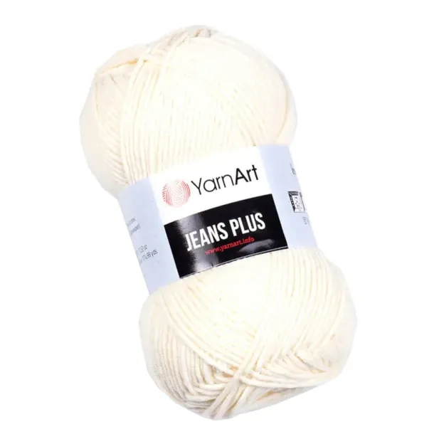 Włóczka YarnArt Jeans Plus - 03 Kremowy