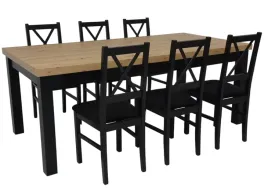 zestaw-stol-czarny-blat-dab-craft-6x-krzeslo
