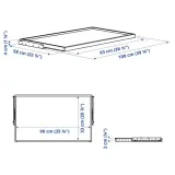 ikea-komplement-wysuwana-taca-dab-bejcowany-100x58-stan-nowy