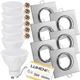 zestaw-6x-oprawa-halogenowa-satynowa-kwadrat-zarowka-gu10-led-5w-ciepla