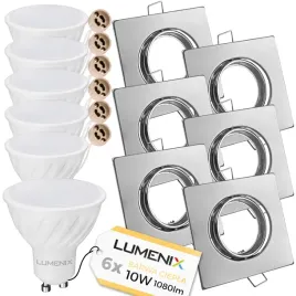 zestaw-6x-oprawa-halogenowa-satynowa-kwadrat-zarowka-gu10-led-10w-ciepla