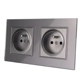 gniazdo-gniazdko-szklane-szklo-szare-podwojne