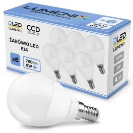 6x-zarowka-led-e14-720lm-8w-kula-zimna