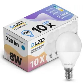10x-zarowka-led-e14-720lm-8w-kula-zimna